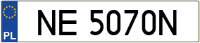 Trailer License Plate